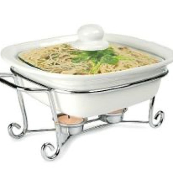 Portelan Chafing Dish Buffet Set,  white Finish Chafing Dish, Nwot​​​​​​​​​​​​ - Picture 2 of 7